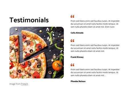 Simple testimonials block CSS Template