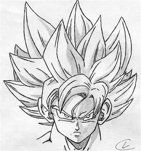 Pencil Drawing Anime Goku