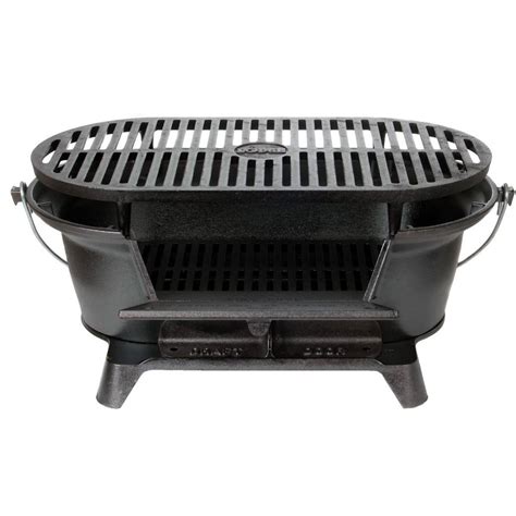 Lodge Cast Iron Sportsman's Grill. Large Charcoal Hibachi-Style Grill ...