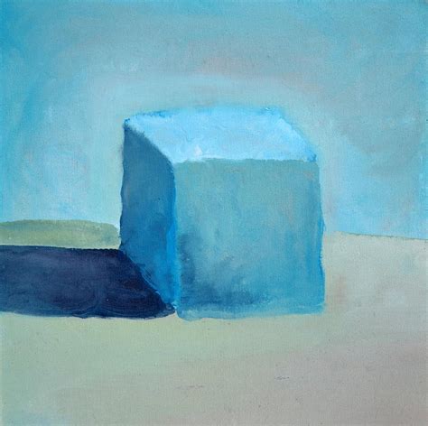 Blue Cube Still Life Painting by Michelle Calkins | Pixels