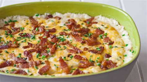 Cheesy Mashed Potatoes with Bacon and Chives - Jo Cooks