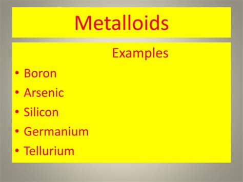 Metalloids | PPT