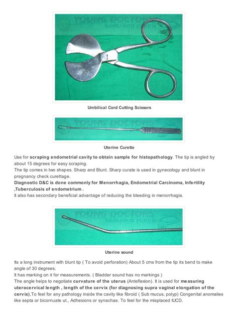 Instruments used in gynecology and obstetrics ~ young doctors resear…