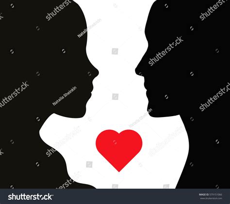 Couple Silhouette Heart Symbol Stock Illustration 579151066 | Shutterstock