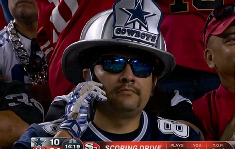 Cowboys Fan On The Phone Becomes An Instant Meme While Watching His ...