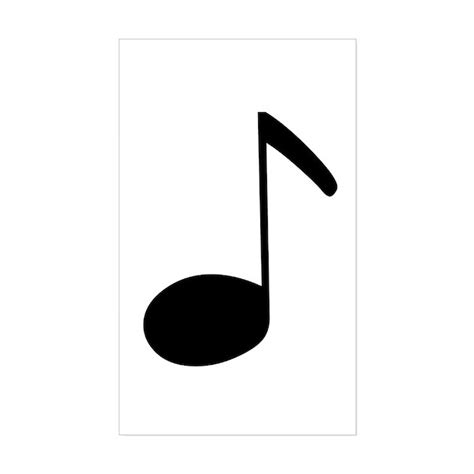 Quaver Symbol Music Note Rectangle Decal by symbolsonstuff