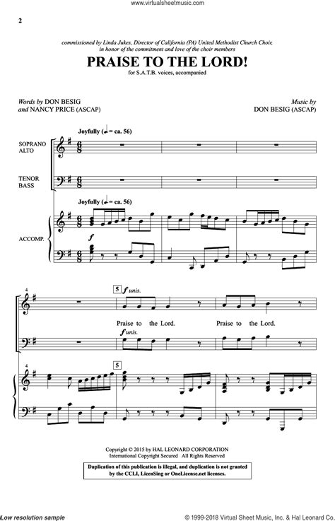 Beethoven - Praise To The Lord! sheet music for choir (SATB: soprano ...