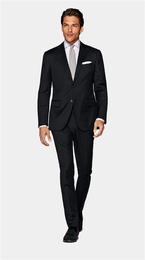 Black Perennial Napoli Suit | Pure Wool S110's Single Breasted ...