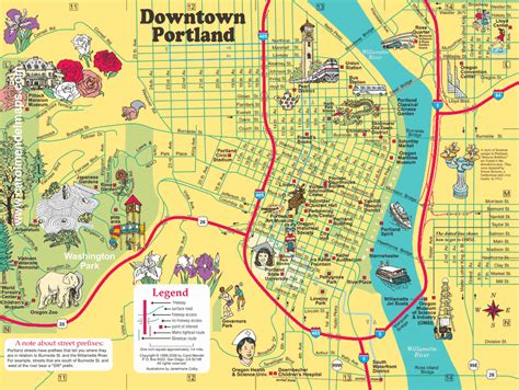 medium-sized Downtown Portland Map