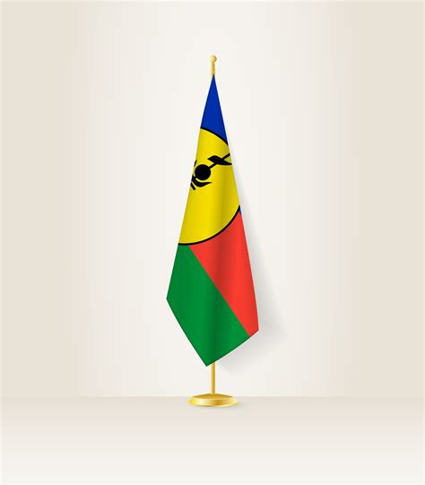 New Caledonia flag on a flag stand. 27288537 Vector Art at Vecteezy