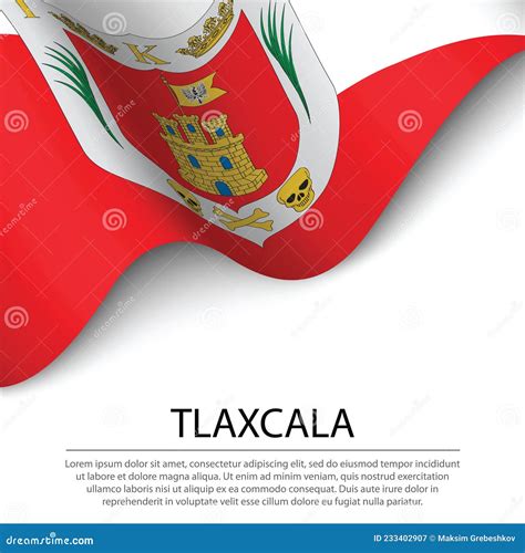 Flag Of Tlaxcala Brush Strokes. Flag State Tlaxcala Of Mexico On ...