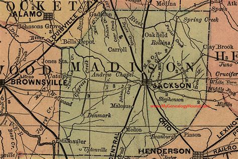 Madison County, Tennessee 1888 Map