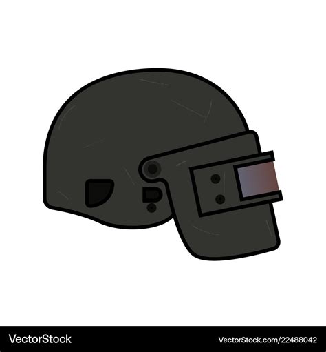 Helmet level 3 from pubg Royalty Free Vector Image