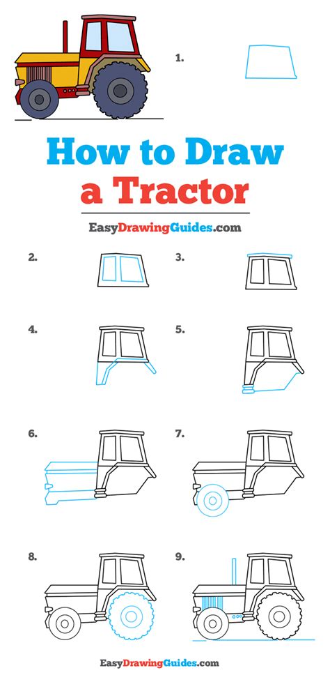 How To Draw A Tractor Step By Step Drawing Tutorials – NBKomputer