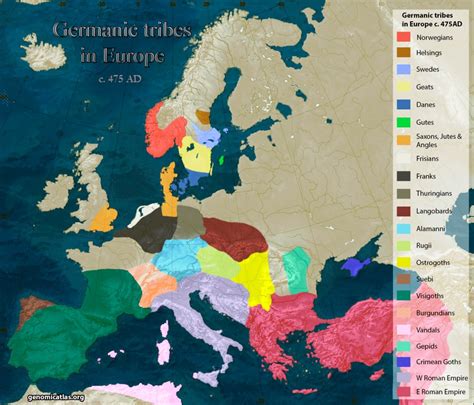 Germanic tribes map