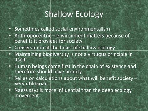 PPT - Outline & Shallow and Deep Ecology PowerPoint Presentation - ID:2225180