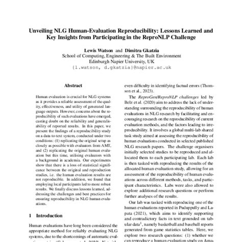 Unveiling NLG Human-Evaluation Reproducibility: Lessons Learned and Key Insights from ...