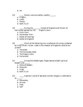 Unit 12 & 13 Exam - Byzantine, Christianity, Charlemagne, Vikings, Feudal System