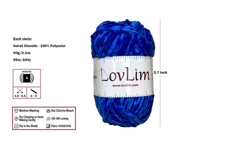 LovLim Crochet Yarn kit, 12x60g Chenille Yarn Skeins for Crochet and ...