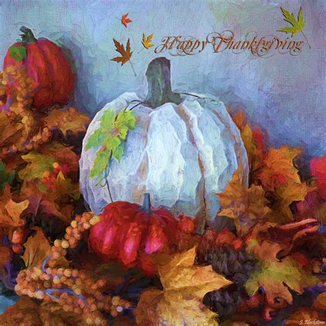 Happy Thanksgiving - Seasonal Art Painting by Jordan Blackstone