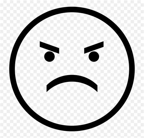 Angry Face Clipart Black And White, HD Png Download - vhv