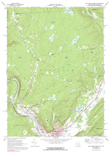 Port Jervis North topographic map, NY, PA - USGS Topo Quad 41074d6