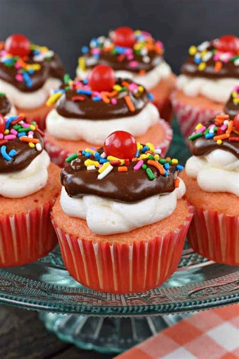 Hot Fudge Sundae Cupcakes Recipe - Shugary Sweets