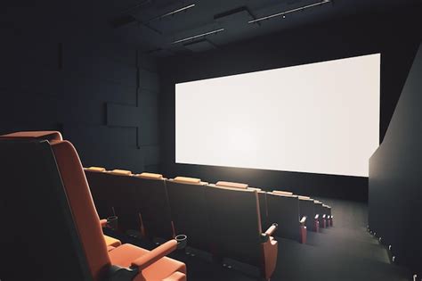 Premium Photo | Movie theater with empty screen