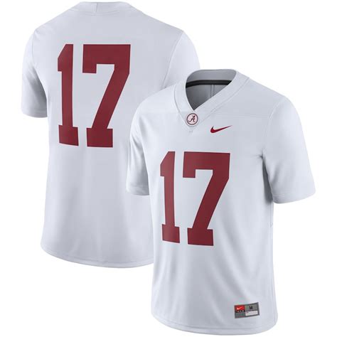 Alabama Crimson Tide Nike 2018 Game Football Jersey – White – NFL WR Cam Sims – Washington ...