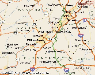 Plains, Pennsylvania Area Map & More