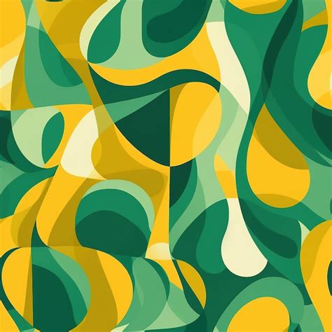 Premium AI Image | Abstract shapes in shades of green