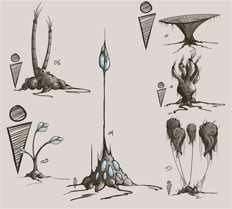 ArtStation - concept art alien plants