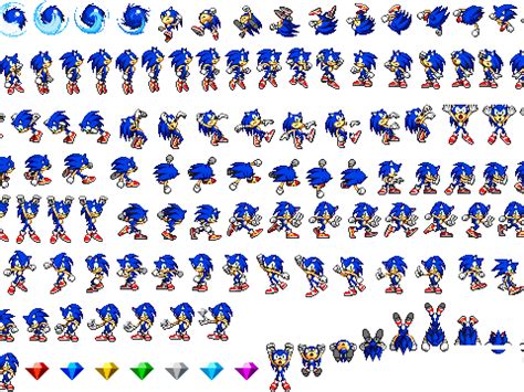 sonic sprites remix on Scratch