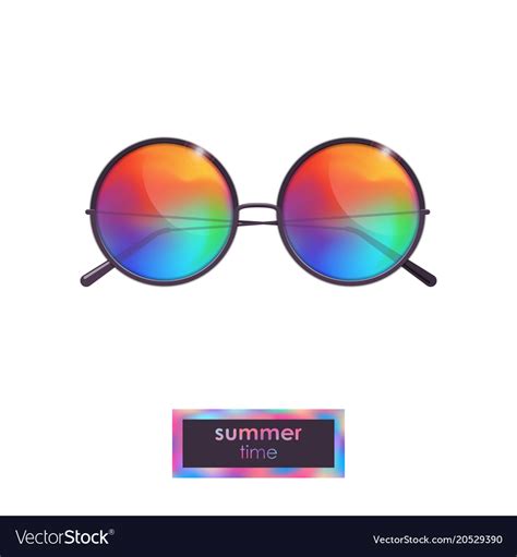 Summer sunglasses with colorful gradient Vector Image