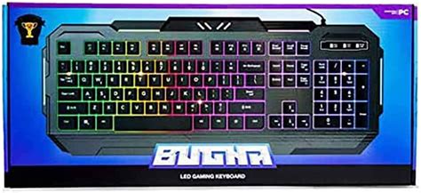 Bugha Exclusive LED USB-A Gaming Keyboard for PC : Amazon.co.uk: PC ...