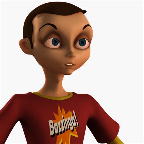 3d model of character sheldon