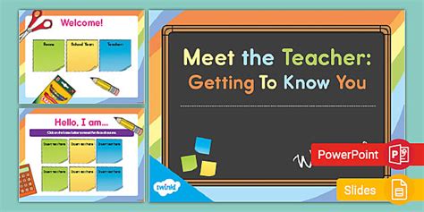 Get To Know The Teacher Activities | Editable Presentation