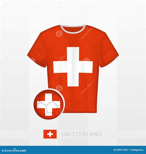 Football Uniform of National Team of Switzerland with Football Ball ...