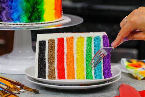 How To Make Perfect Rainbow Cake Layers - Chelsweets