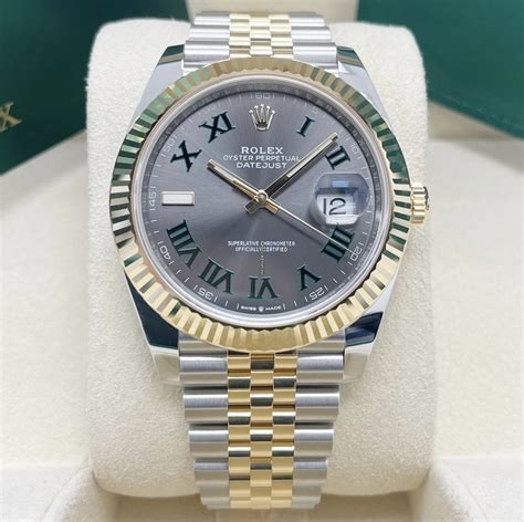 ROLEX BRAND NEW 2023 DATEJUST WIMBLEDON 41MM - Watchstock UK - Pre ...