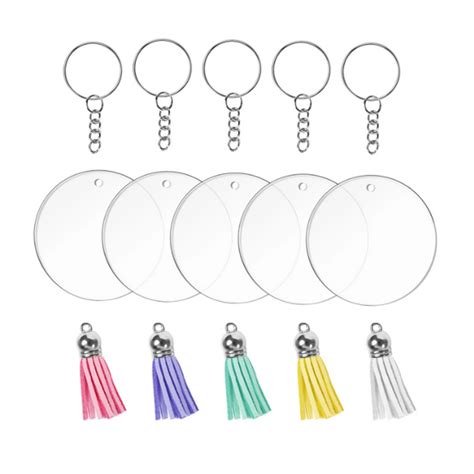 Round Acrylic Keychain Blanks (Package of 5) – The Vinyl Menagerie