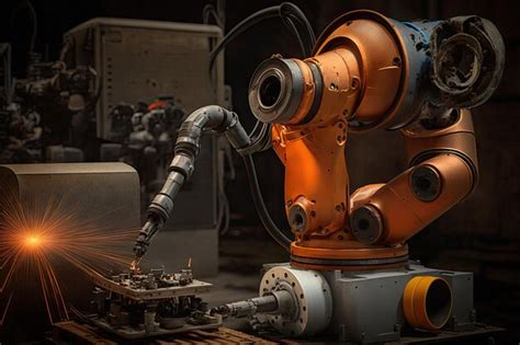 Premium AI Image | Spot welding robot with tools for various welding applications