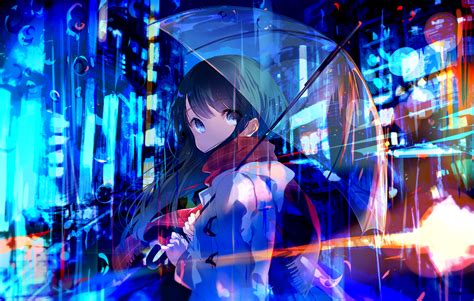 Free Anime Neon City Wallpaper Pics