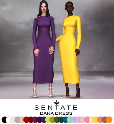 June 2021 Collection | Sentate | Sims 4 dresses, Sims 4 mods clothes, Dana dress