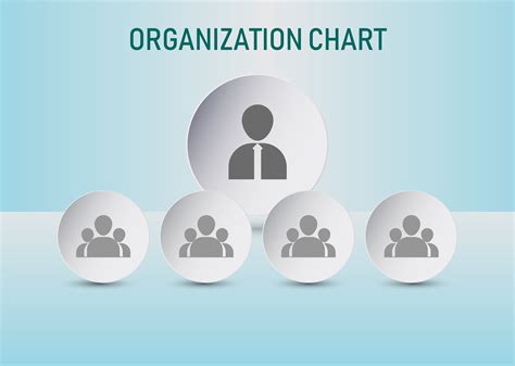 Organization chart with business people icons. business infographic chart with 4 options. Vector ...