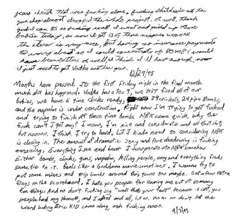 Codependency of Eric Harris ~ Columbine killer : r/graphology_recovery