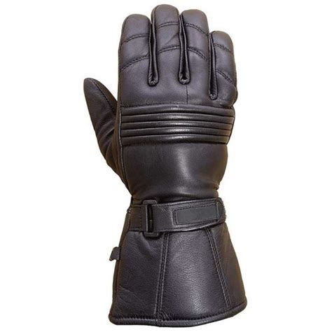 Mens Black Leather Gloves | Motorcycle Riding Gloves