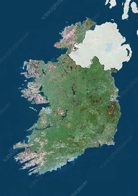 Ireland, satellite image - Stock Image - C012/5322 - Science Photo Library