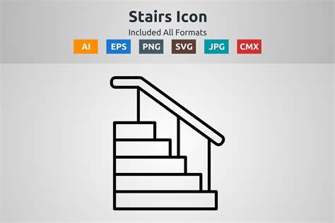 Stairs Vector Outline Icon Graphic by abidehtisham198 · Creative Fabrica