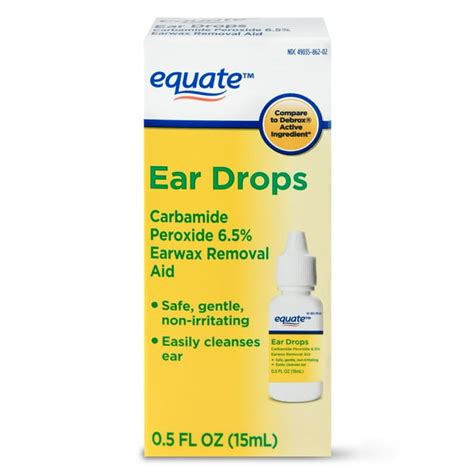 Equate Ear Drops Earwax Removal Aid, 0.5 fl oz - Walmart.com - Walmart.com